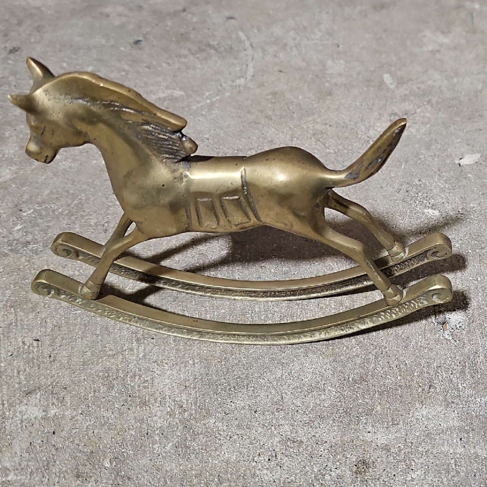 Vintage Brass Horse Wall Hook